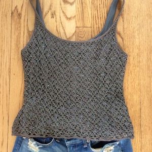Embellished tank with beads